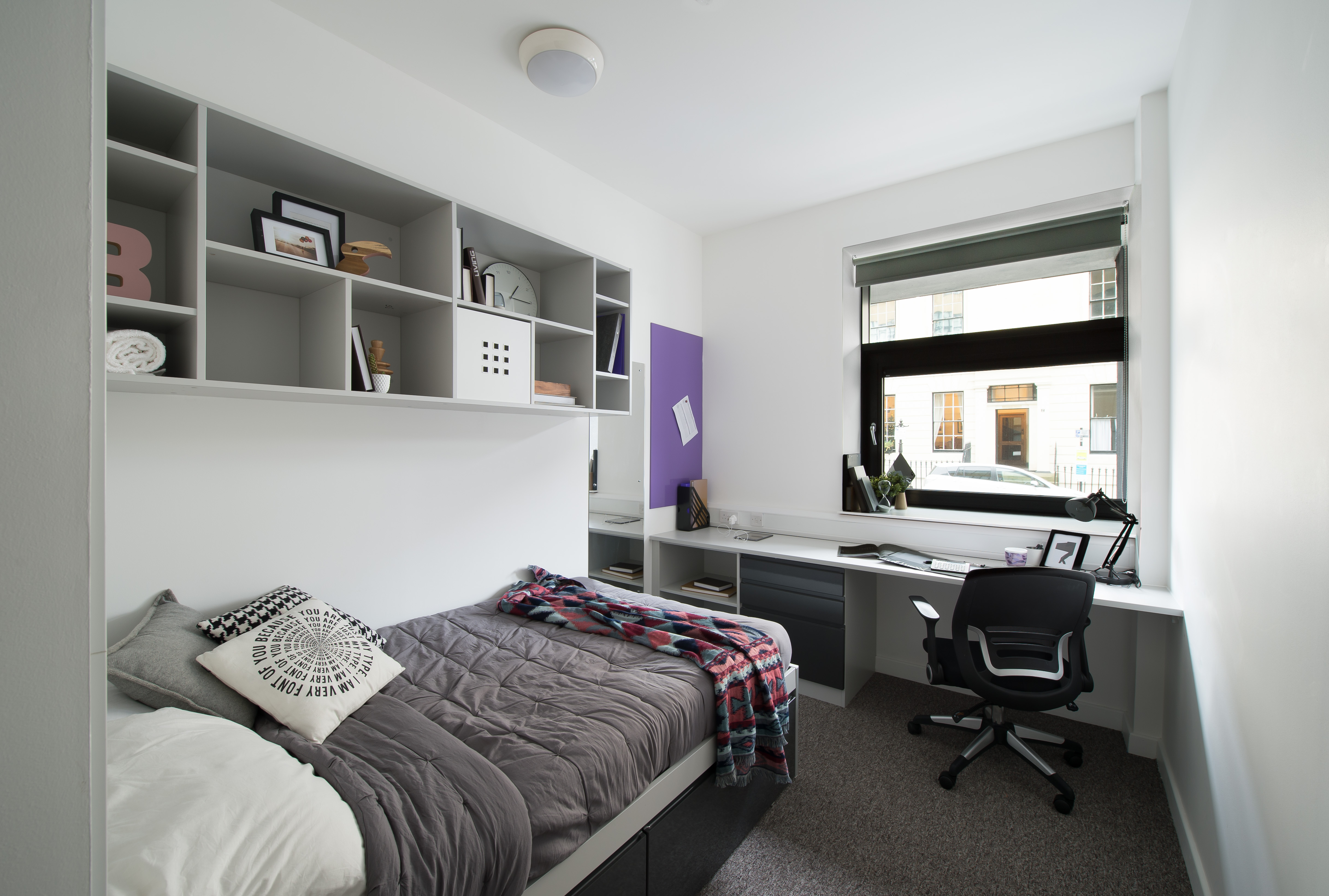 Single bed flat at Glasgow student accommodation