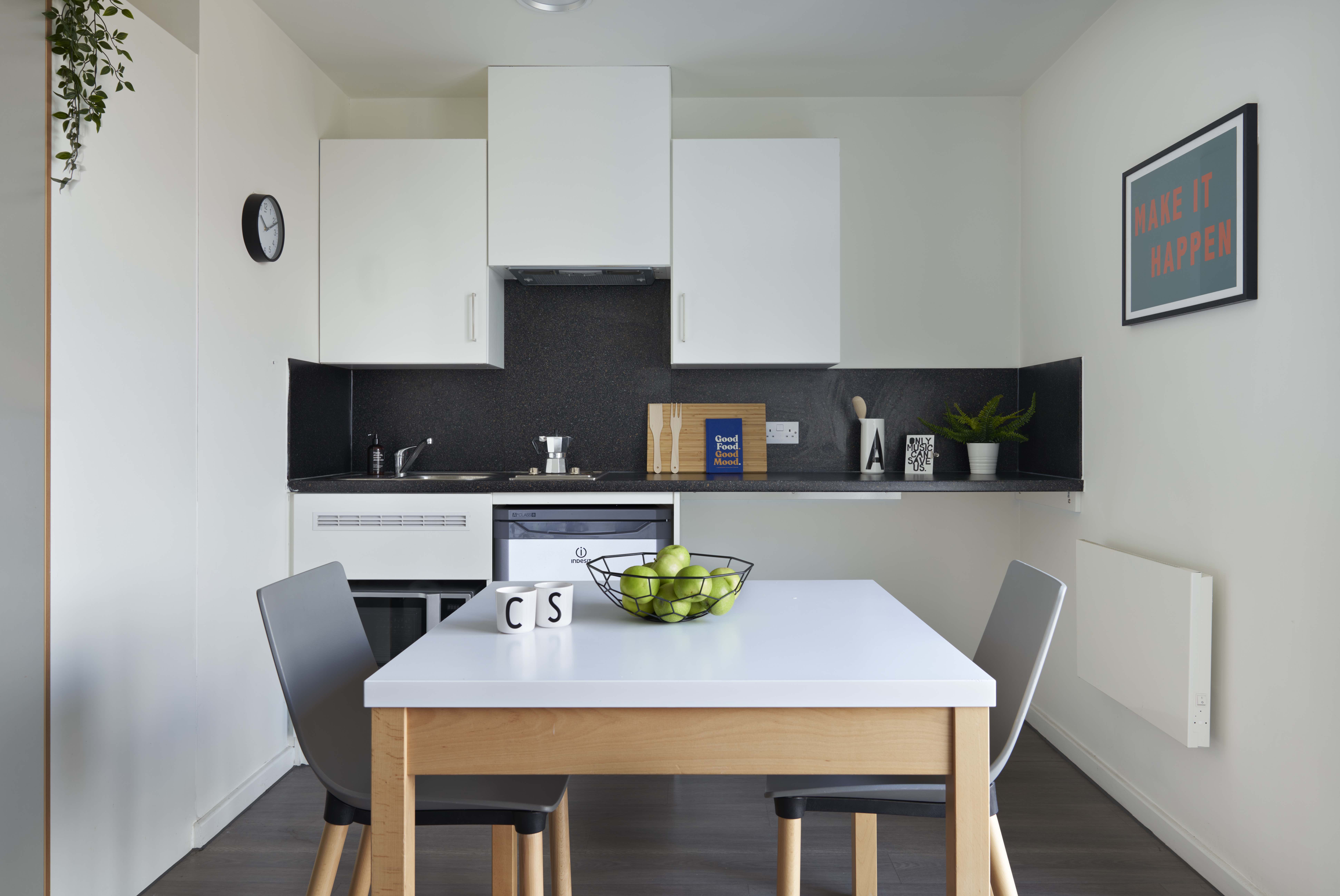 Sheffield student accommodation studio kitchen