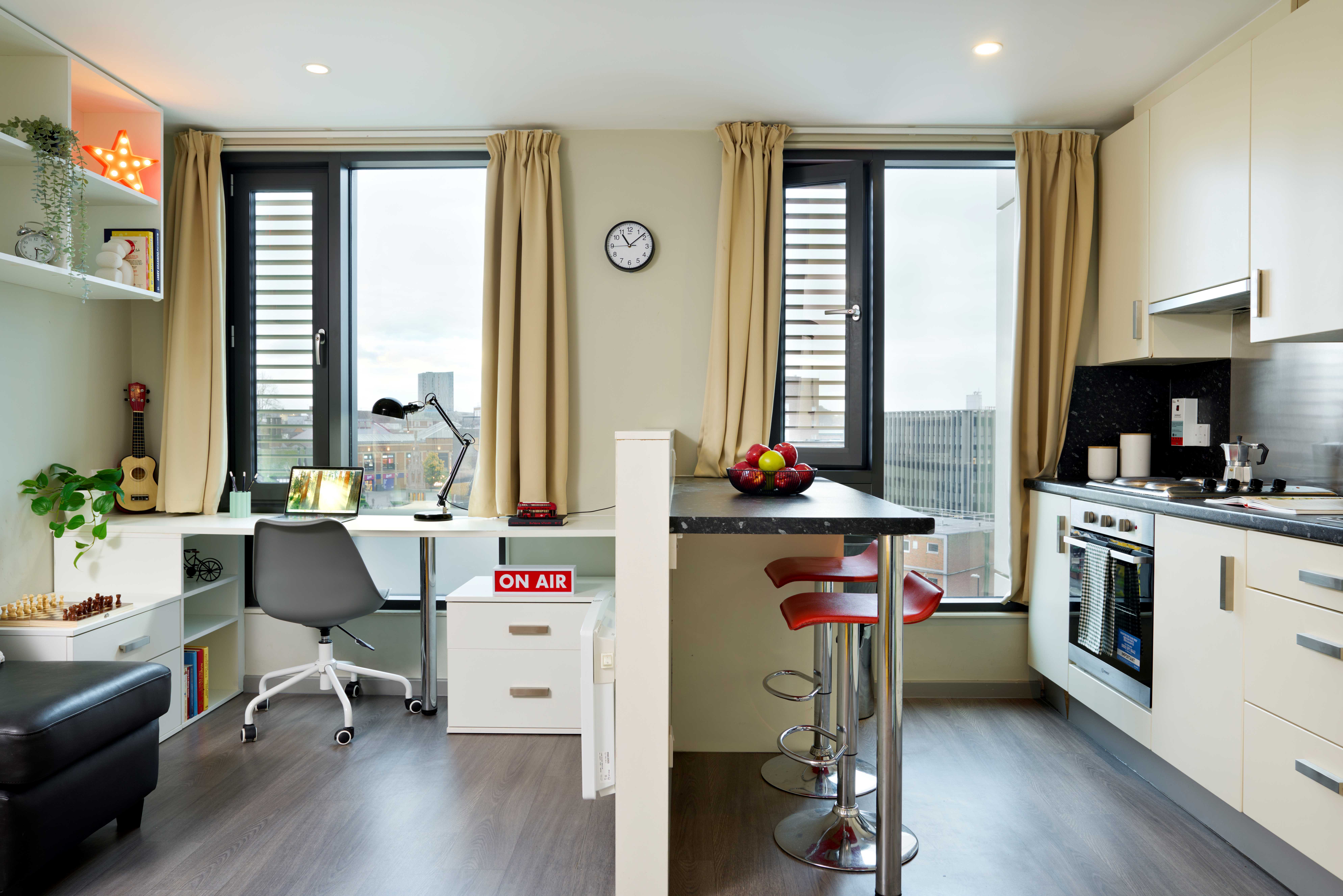 millennium view studio living area